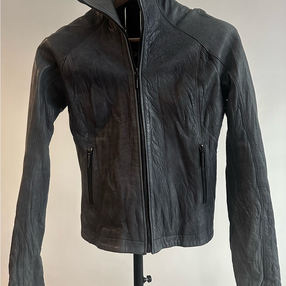 Jaded by Knight Women's Charcoal Leather Jacket